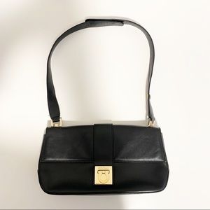 Authentic Salvatore Ferragamo Black Shoulder Bag